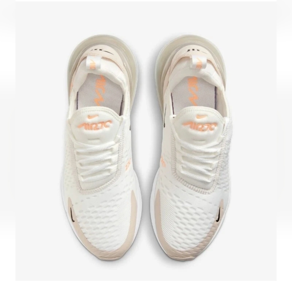 Women's Bling Nike Air Max 270 White Sneakers Shoes Customized With Crystals - Picture 4 of 6